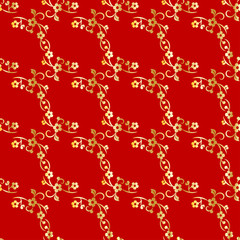 Poster - Modern background for decorative design. Trendy art background. Tile seamless asian pattern. Japanese pattern. Seamless vector texture. Line template. Asian geometric. Simple graphic ornament.