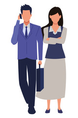 Sticker - Executive business entrepreneur couple