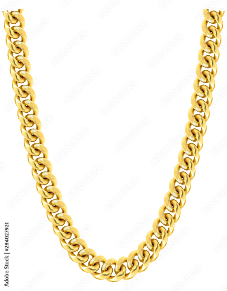 Gold chain Stock Vector | Adobe Stock