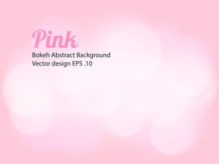 Wall Mural - Pink bokeh blurred abstract for background.
