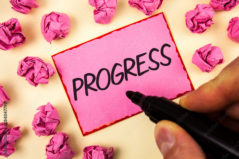 To Know Progress In Text sign showing Progress. Conceptual photo Depelopment Growth Process ...