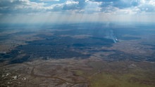Aerial View Botswana And Okavango