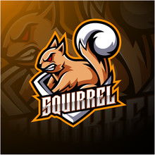 Squirrel Esport Mascot Logo Design