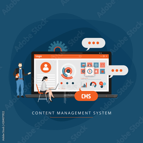 Fotomural website design page template landing ui ux cms content management system admin t