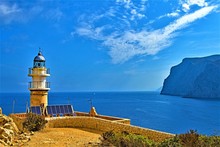 Solar Powered Lighthouse On Dragonera, Majorca, Spain