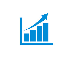Poster - Growing graph icon symbol vector
