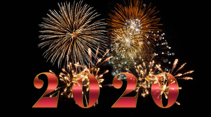 Wall Mural - fireworks background for anniversary, new year and festivals