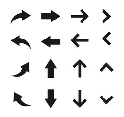 Fototapete - arow set symbol icon vector. for web design