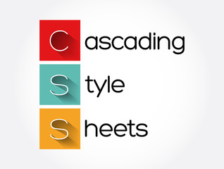 Poster - css - cascading style sheets acronym, technology concept background