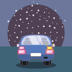 Poster - parked car icon vector ilustration