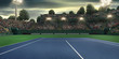 Professional Tennis court. Sport background. 3D illustration