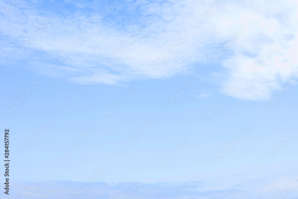 Blue sky with white clouds, background - obrazy, fototapety, plakaty 