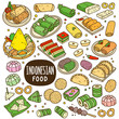 © Fredy Sujono - Indonesian Foods and Snack Cartoon Color Illustration