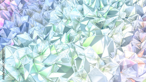 crystal-triangle-background-3d-illustration-3d-rendering