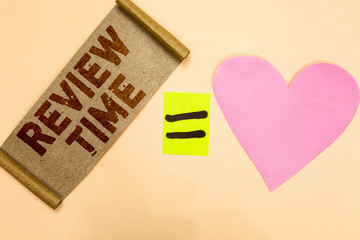 Wall Mural - writing note showing review time. business photo showcasing situation or system its formal examinati