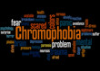 © kalpis - Chromophobia fear of colors word cloud concept 3