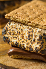 Canvas Print - Homemade Gooey Smores Sandwiches