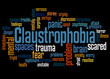© kalpis - Claustrophobia fear of confined spaces word cloud concept 3