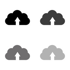 Poster - .cloud download - black vector icon