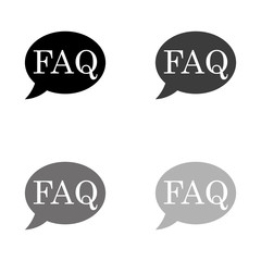 Poster - .FAQ - black vector icon