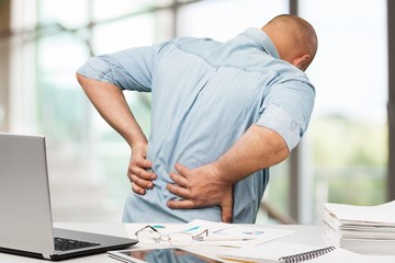 Sticker - Back pain in office back pain office low massage ache