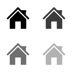 .Home - black vector icon