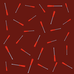 Sticker - Screwdriver construction tools background pattern