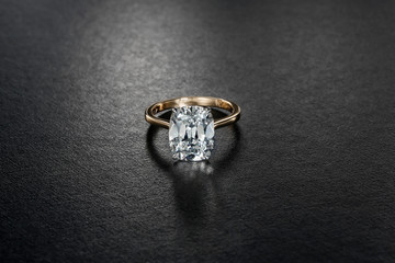 Wall Mural - Cushion Cut Diamond Solitaire