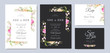 © lukasdedi - wedding invitation card with beautiful floral and leaves