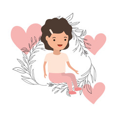 baby girl with flowers avatar character