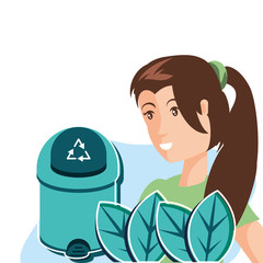 Poster - Trash and avatar woman design