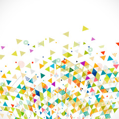 Wall Mural - abstract creative mix geometrical with flow shape on below part, vector illustration