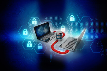 Poster - 3d rendering technology Computer network