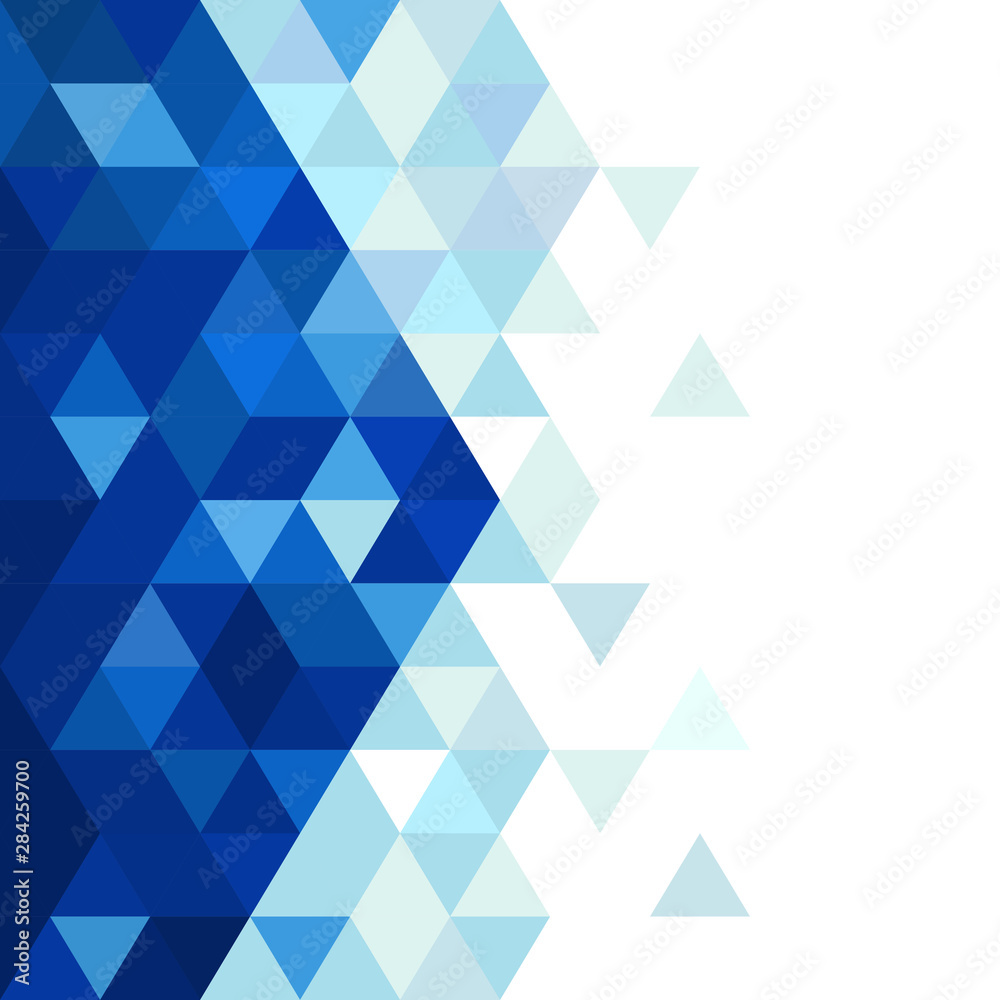 Abstract blue triangle modern template for business or technology presentation and space for text, vector illustration - obrazy, fototapety, plakaty 