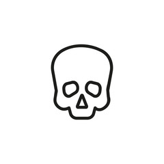 Poster - Human skull line icon. Death, head, funeral. Murder concept. Can be used for topics like mortality, death penalty, Halloween