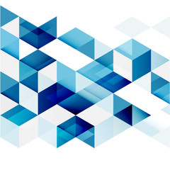 Fototapete - abstract colorful geometric and modern overlapping triangles on white. modern background for busines