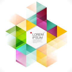 Fototapete - Abstract colorful geometric template isolated on white and modern overlapping with white space for text. Modern background for business or technology presentation. vector illustration