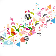 Fototapete - abstract colorful and creative geometric with a variety of graphic and pattern for corporate busines