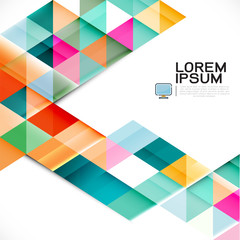 Wall Mural - colorful transparency and overlapping triangle on white background with space. modern background for