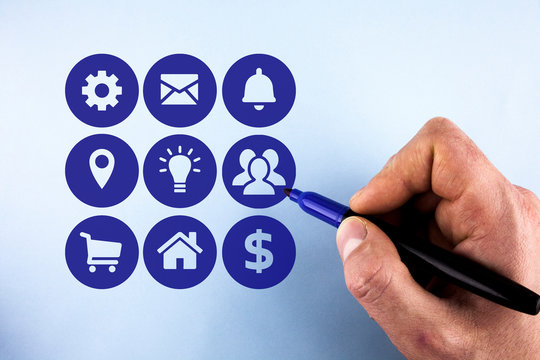 Male human designing layout of presentation concept for business promotion