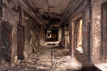 abandoned house interior