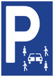 spr130 SignParkRaum - german - Parkplatz: Parken für Fahrgemeinschaften: car / carsharing - Schild - A2 A3 A4 Poster - g8424