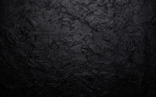 Black Stone Texture, Dark Slate Background, Top View