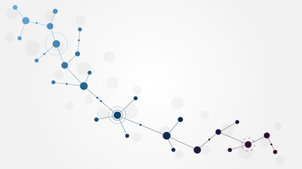 Poster - Abstract geometric connect lines and dots.Simple technology graphic background.Illustration Vector design Network and Connection concept.