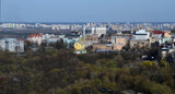 Fototapeta Miasto - April 13, 2015 - Panorama of Kyiv from the height of a bird's flight. Kyiv, Ukraine