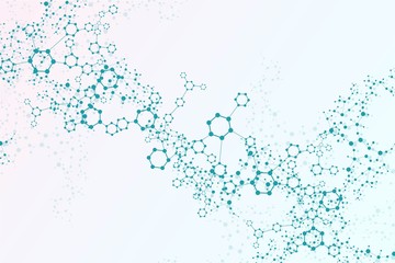 Fototapete - modern futuristic background of the scientific hexagonal pattern. virtual abstract background with p