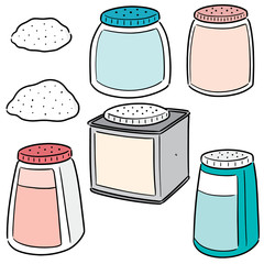 Sticker - vector set of body powder