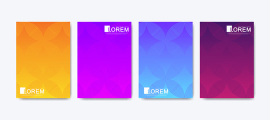Poster - Modern colorful bright abstract gradient line pattern background cover design. Trendy vector template for web, brochure, leaflet, flyer, cover, banner, poster. Cool gradients. Vivid vibrant color