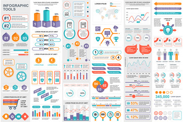 Poster - Infographic elements data visualization vector design template. Can be used for steps, options, business processes, workflow, diagram, flowchart concept, timeline, marketing icons, info graphics.
