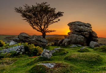 saddle tor, dartmoor, devon, england